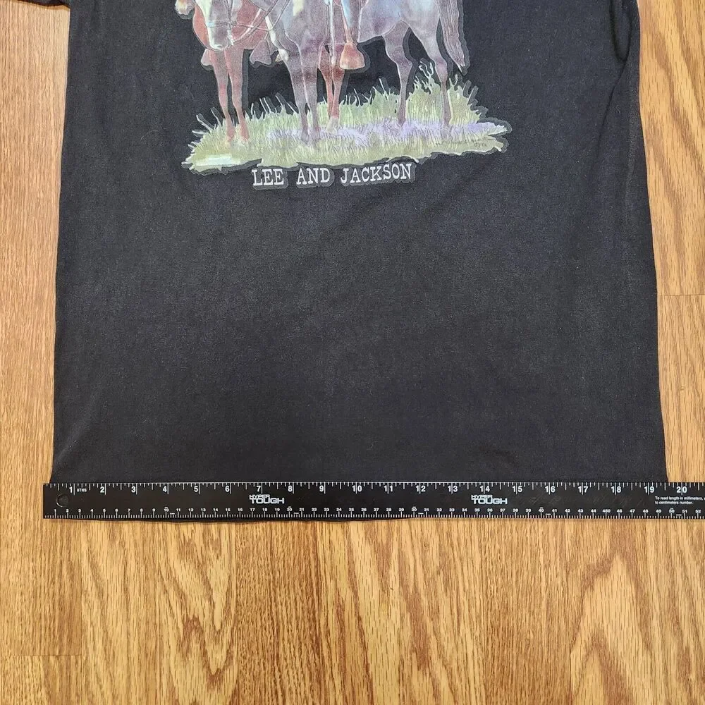 Vintage Lee And Jackson Mens Medium T Shirt Black Stadium Court